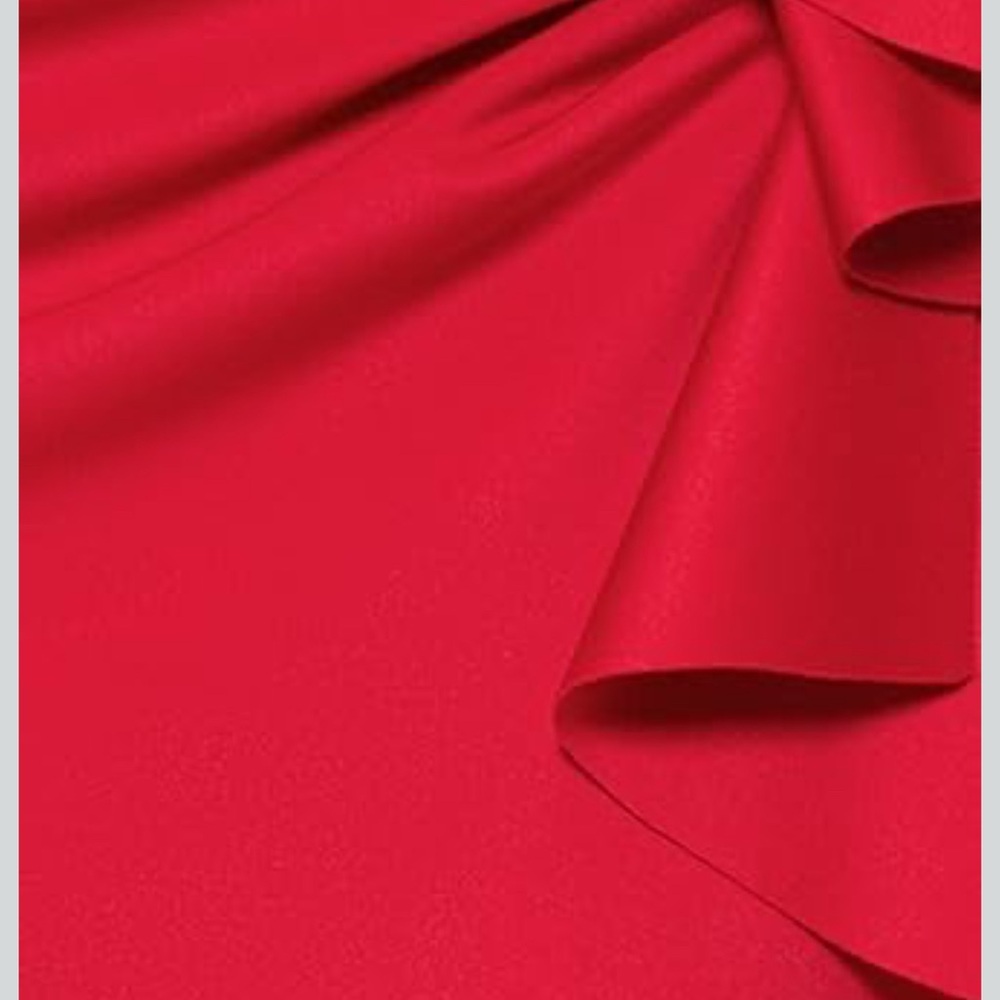 Xscape Red One-Shoulder Ruffle Sheath Dress - Picture 5 of 7